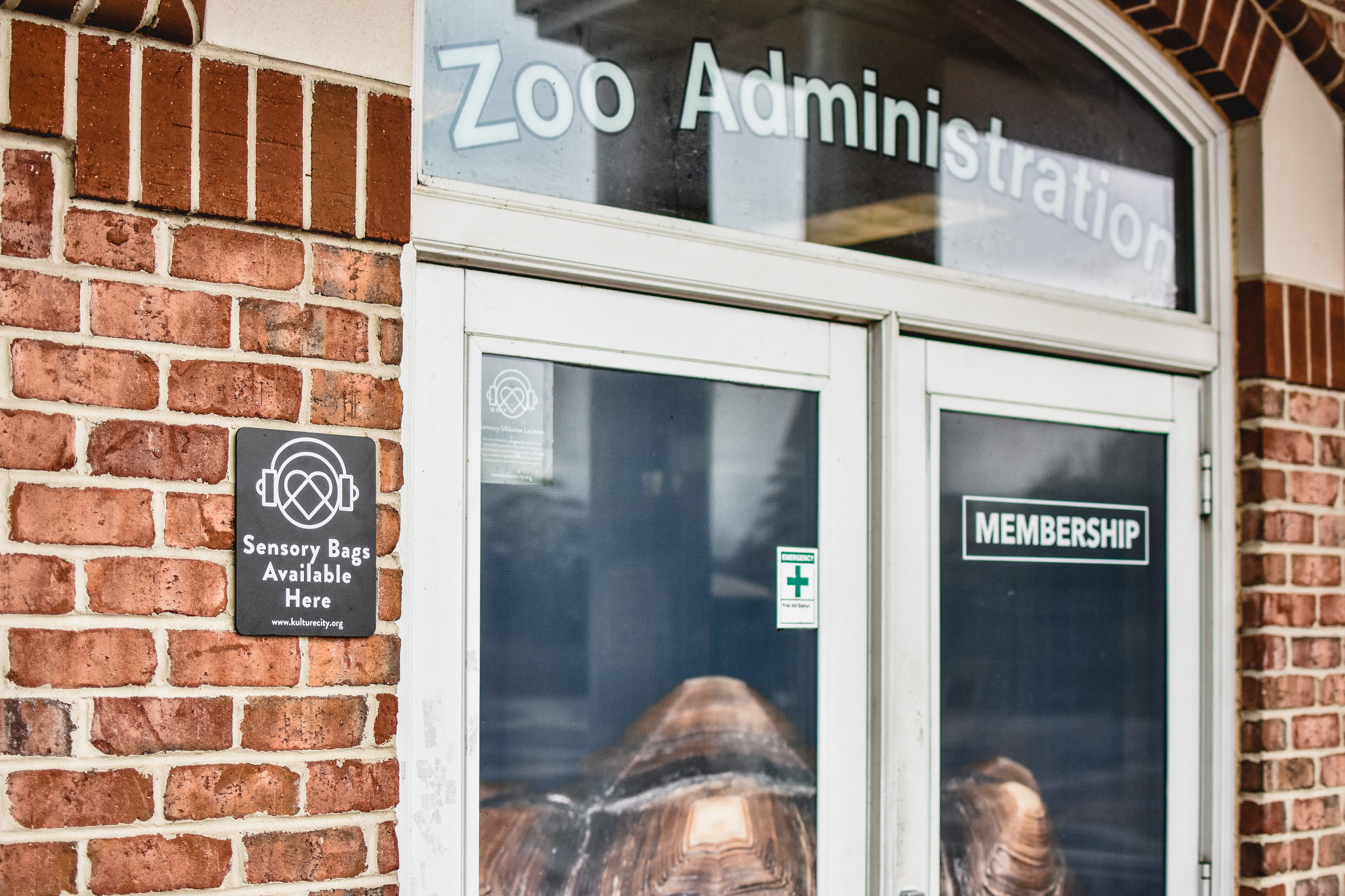 Zoo administrative building doors